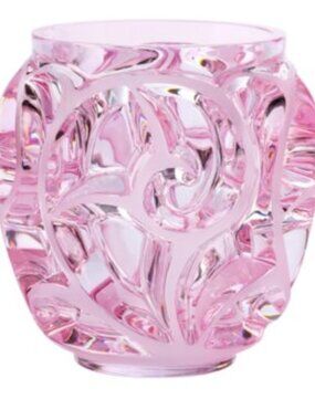 Lalique Tourbillons Pink Luster Vase  NEW